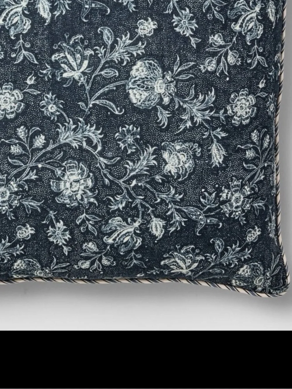 Square All Over Floral Navy Pillow - Threshold Studio McGee
